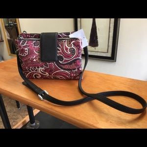 NWT Liz Claiborne  double top zip crossbody